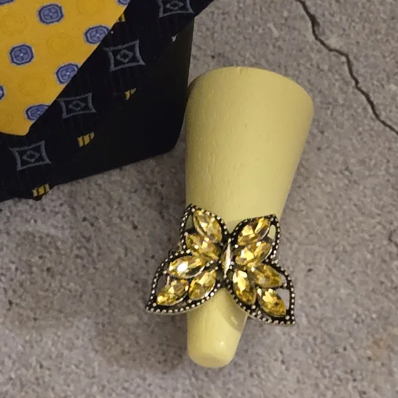 Yellow and Blue Polka Dot Women's Scarf - Picture 3 of 5